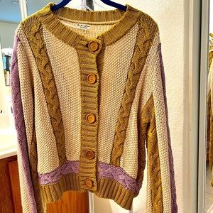 For Love and Lemons Crystal Color-Blocked Cardigan